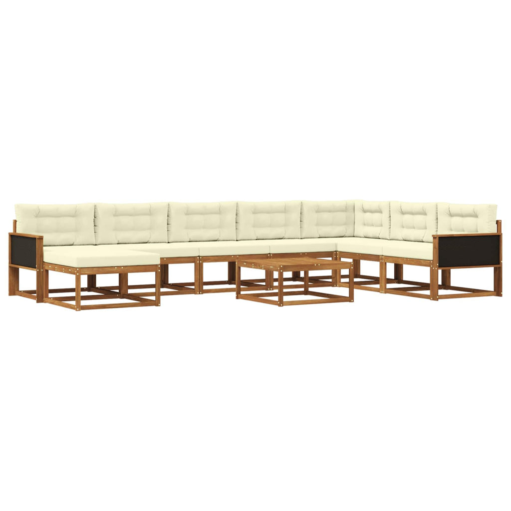 vidaXL Outdoor-Sofagarnitur mit Kissen 9 pcs Massivholz Akazie