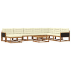 vidaXL Outdoor-Sofagarnitur mit Kissen 9 pcs Massivholz Akazie