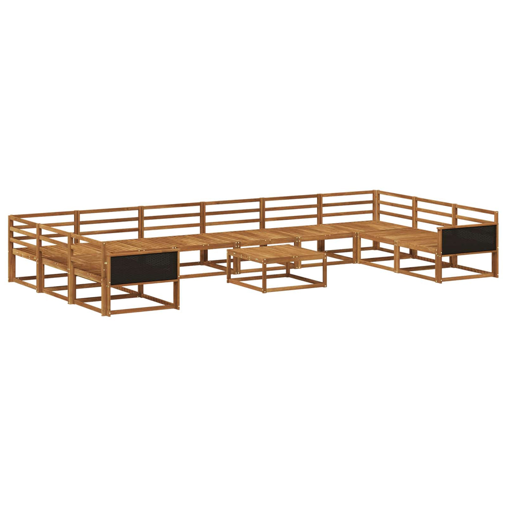 vidaXL Outdoor-Sofagarnitur 11 pcs Natur Massivholz Akazie