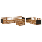 vidaXL Outdoor-Sofagarnitur 8 pcs Natur 79 x 79 x 37 cm
