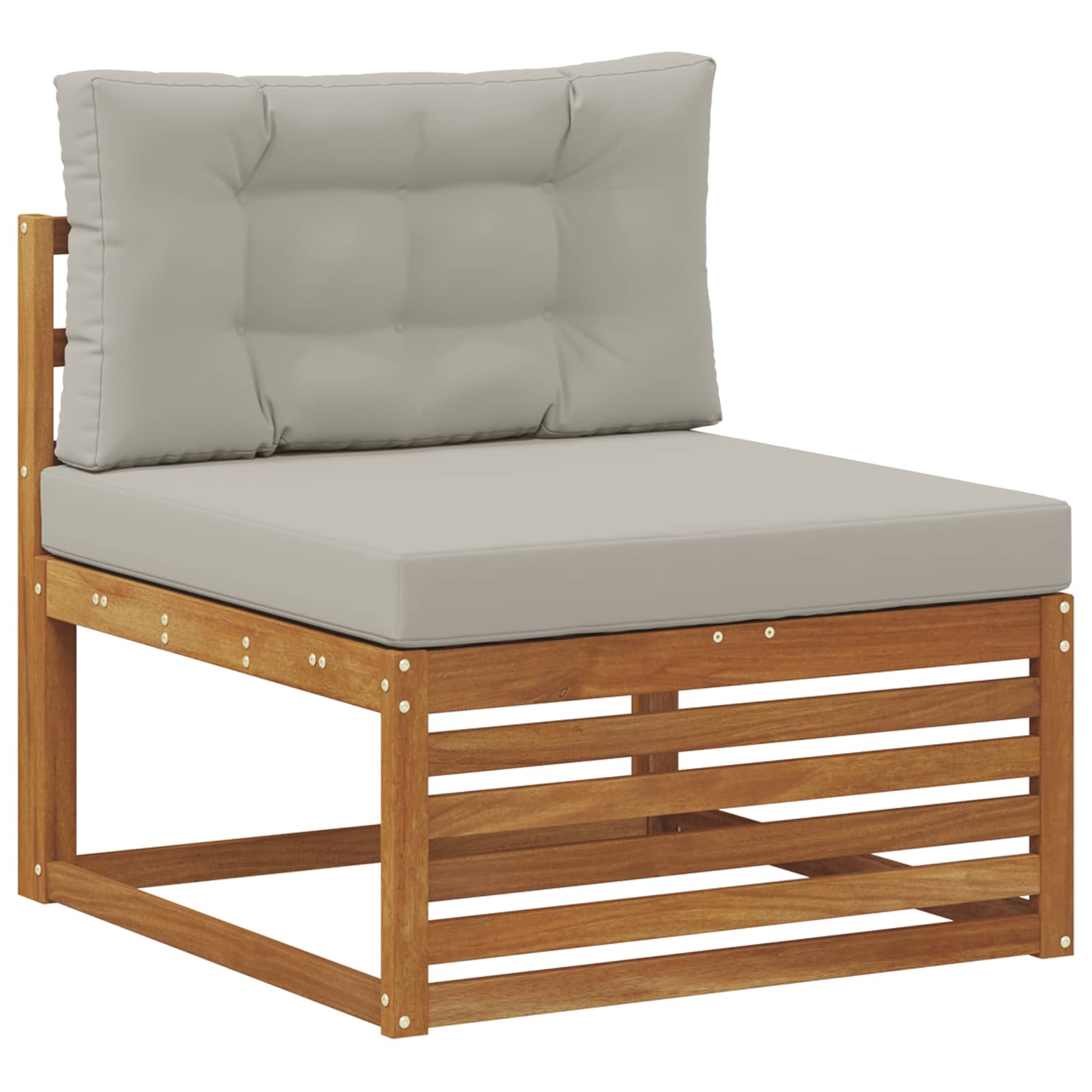 vidaXL Outdoor-Sofagarnitur 8 pcs Natürlich und Hellgrau