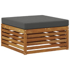 vidaXL Outdoor-Sofagarnitur 4 pcs Natur und Anthrazit Polyester