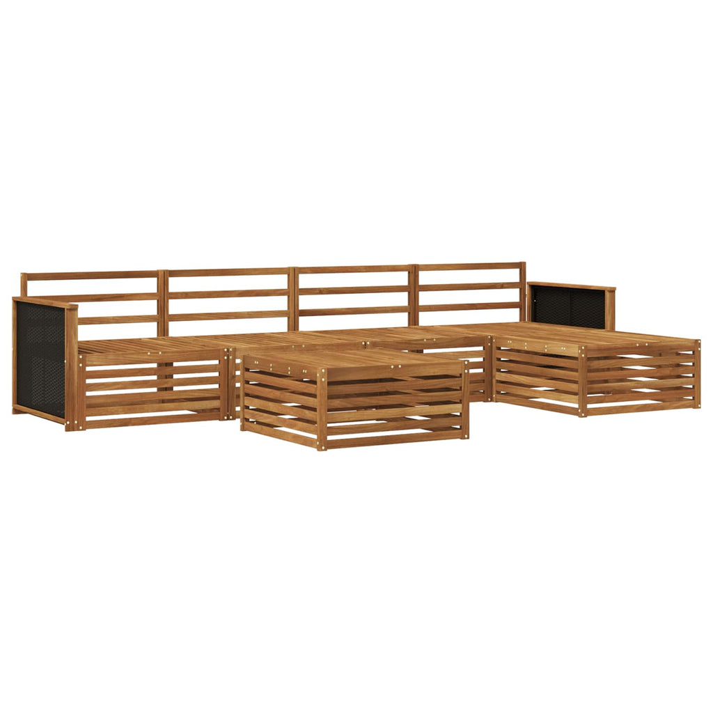 vidaXL Outdoor-Sofagarnitur 6 pcs Natur 79 x 79 x 37 cm