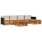 vidaXL Outdoor-Sofagarnitur 6 pcs Natur 79 x 79 x 37 cm