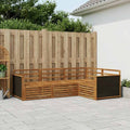 vidaXL Outdoor-Sofagarnitur 4 pcs Natur 247,5 x 168,5 x 73 cm