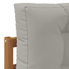 vidaXL Outdoor-Sofagarnitur 4 pcs Natürlich und Hellgrau