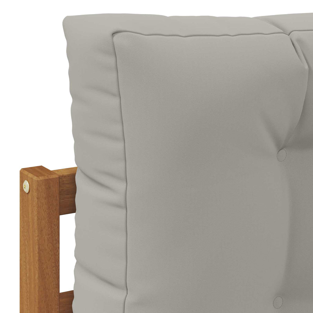 vidaXL Outdoor-Sofagarnitur mit Kissen 4 pcs Natürlich und Hellgrau