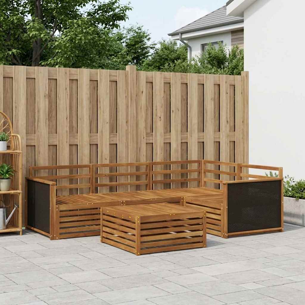 vidaXL Outdoor-Sofagarnitur 5 pcs Natur 79 x 79 x 37 cm