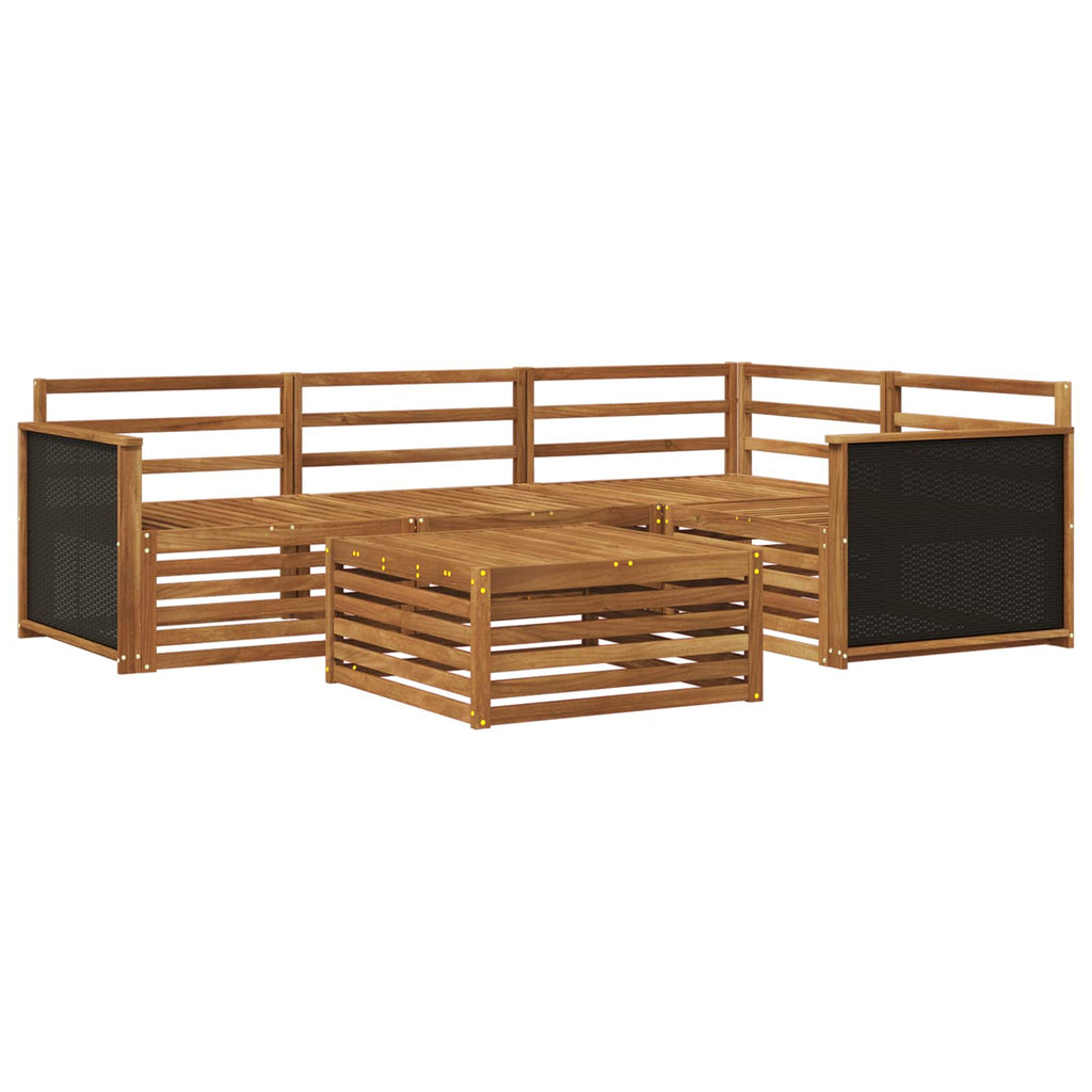 vidaXL Outdoor-Sofagarnitur 5 pcs Natur 79 x 79 x 37 cm
