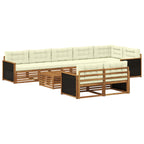vidaXL Outdoor-Sofagarnitur mit Kissen 9 pcs