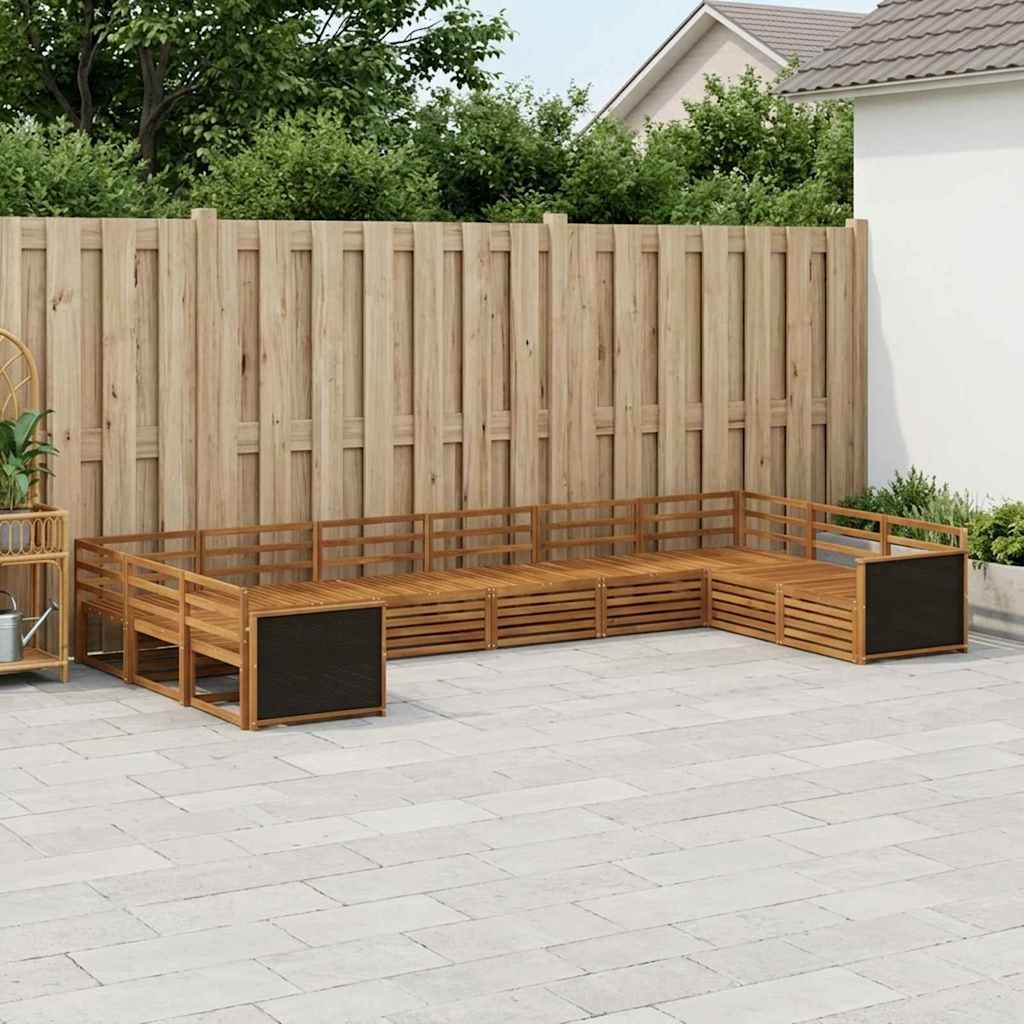 vidaXL Sofagarnituren 10 pcs Massivholz Akazie