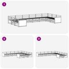 vidaXL Sofagarnituren 10 pcs Massivholz Akazie