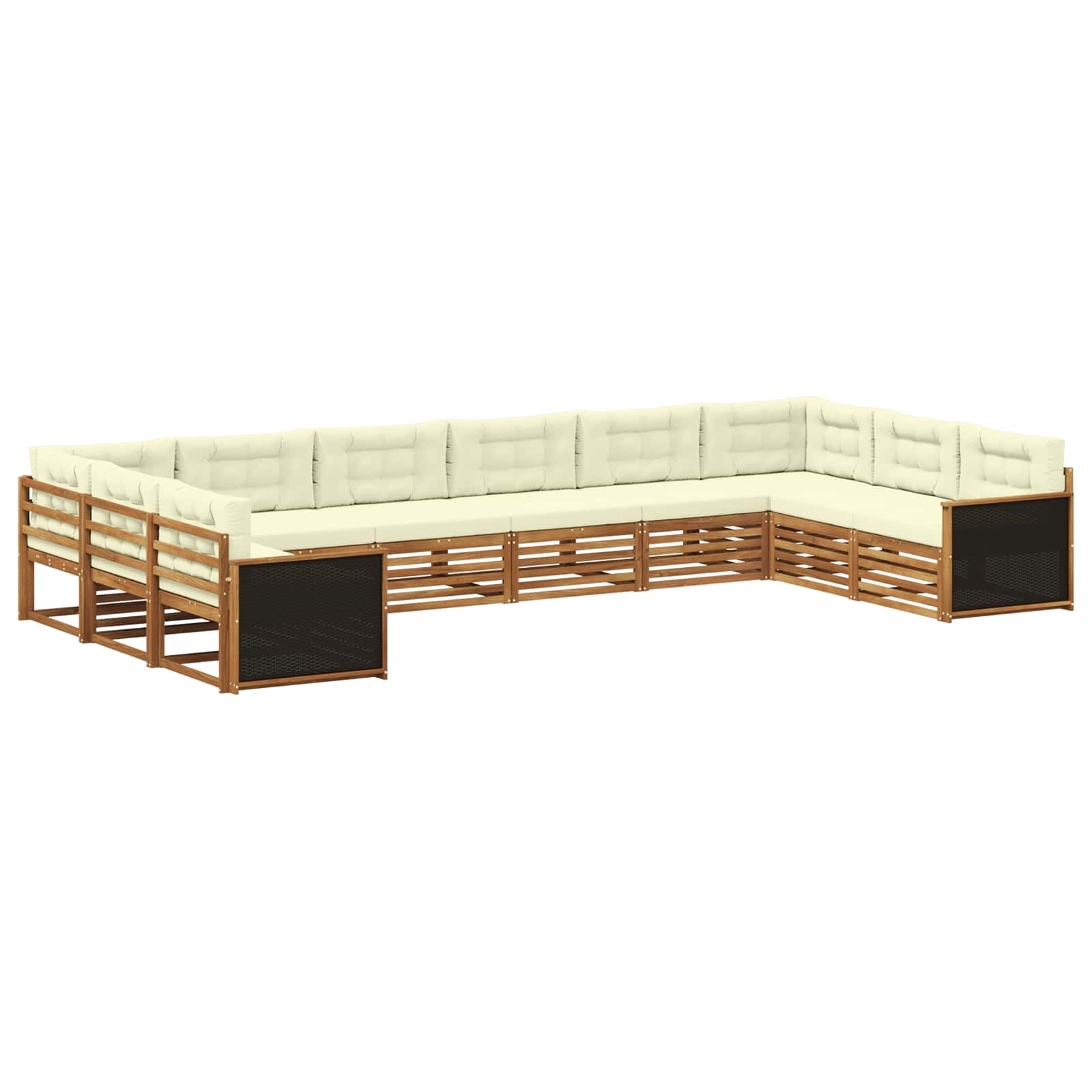 vidaXL Sofagarnituren mit Kissen 10 pcs Massivholz Akazie