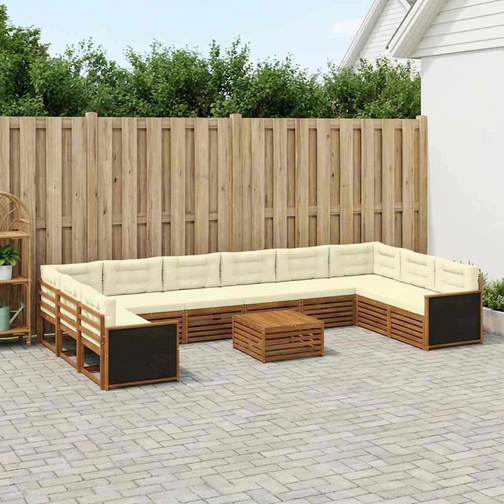 vidaXL Sofagarnituren mit Kissen 11 pcs Massivholz Akazie