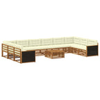 vidaXL Sofagarnituren mit Kissen 11 pcs Massivholz Akazie