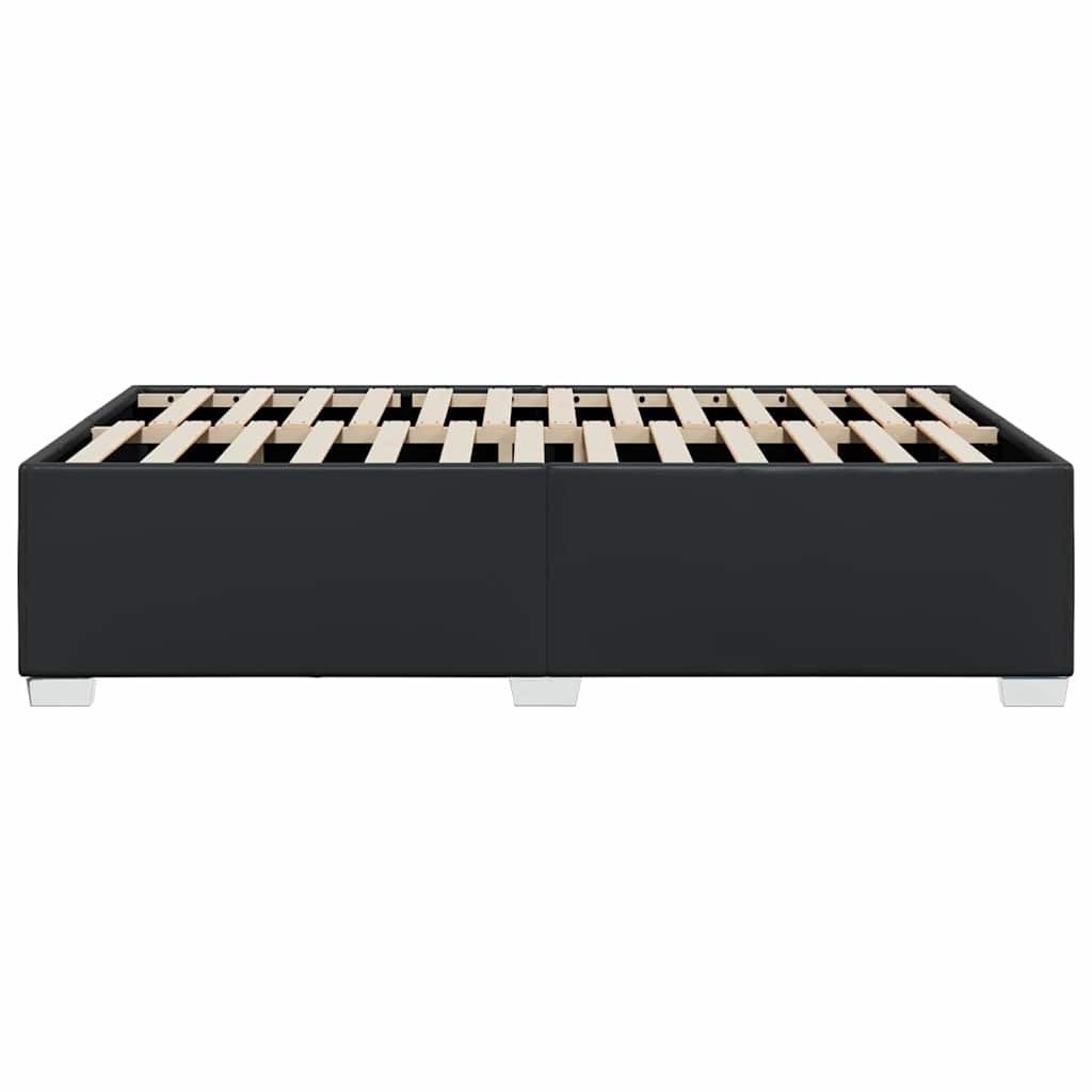 vidaXL Bettgestell ohne Matratze Schwarz 137x190 cm Kunstleder