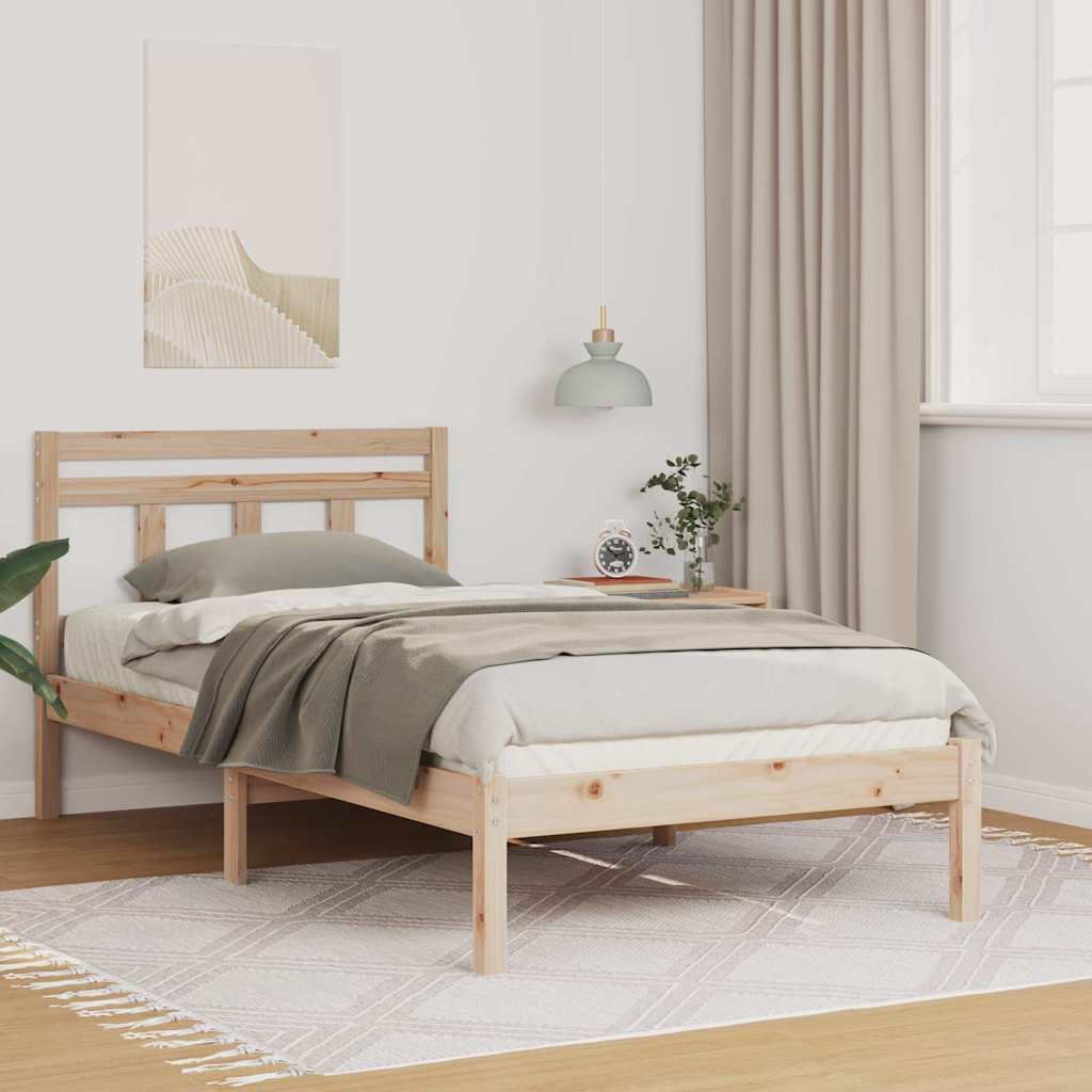 vidaXL Bettrahmen Braun 80 x 200 cm Massives Kiefernholz