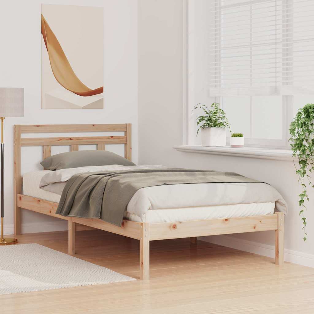 vidaXL Bettrahmen Braun 80 x 200 cm Massives Kiefernholz