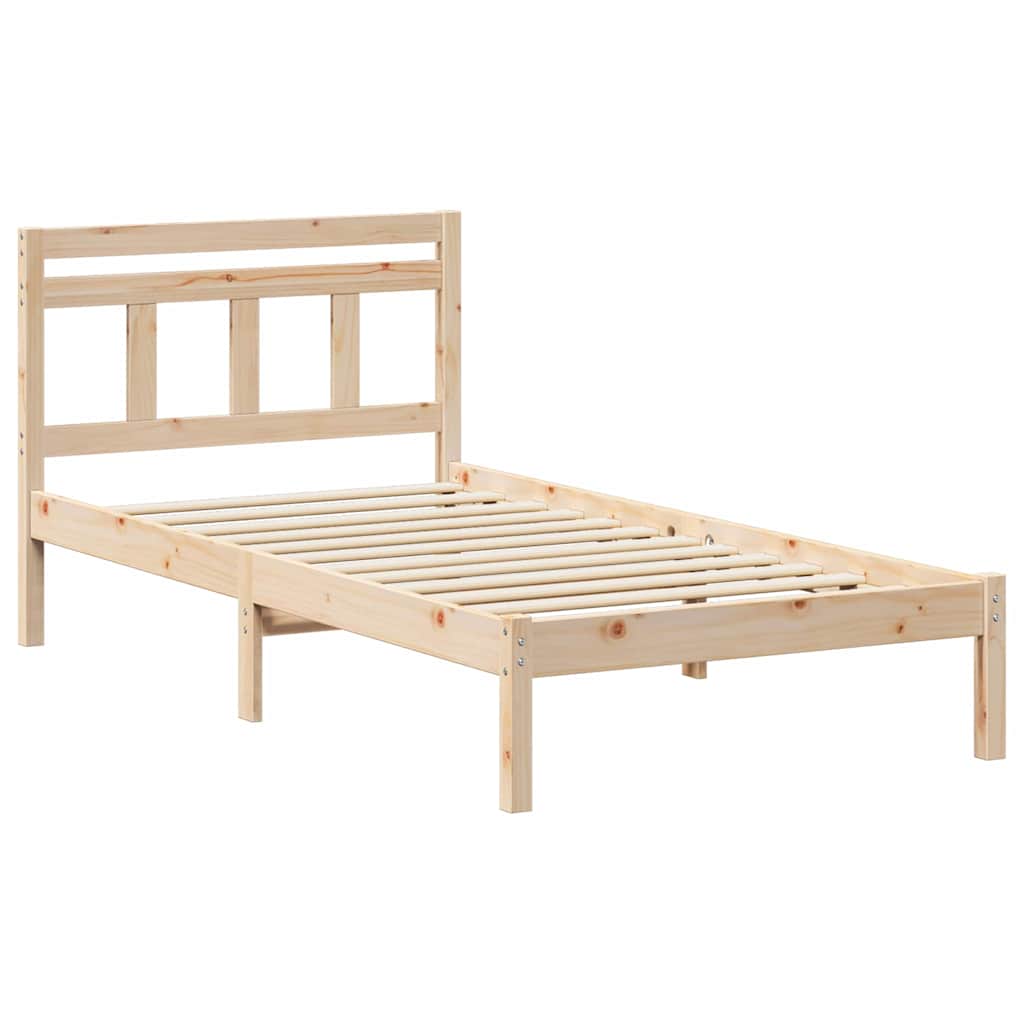vidaXL Bettrahmen Braun 80 x 200 cm Massives Kiefernholz