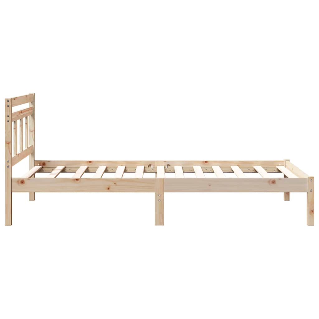 vidaXL Bettrahmen Braun 80 x 200 cm Massives Kiefernholz