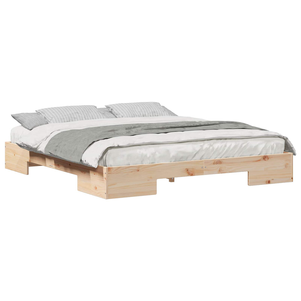 vidaXL Bettgestell Braun 200 x 200 cm