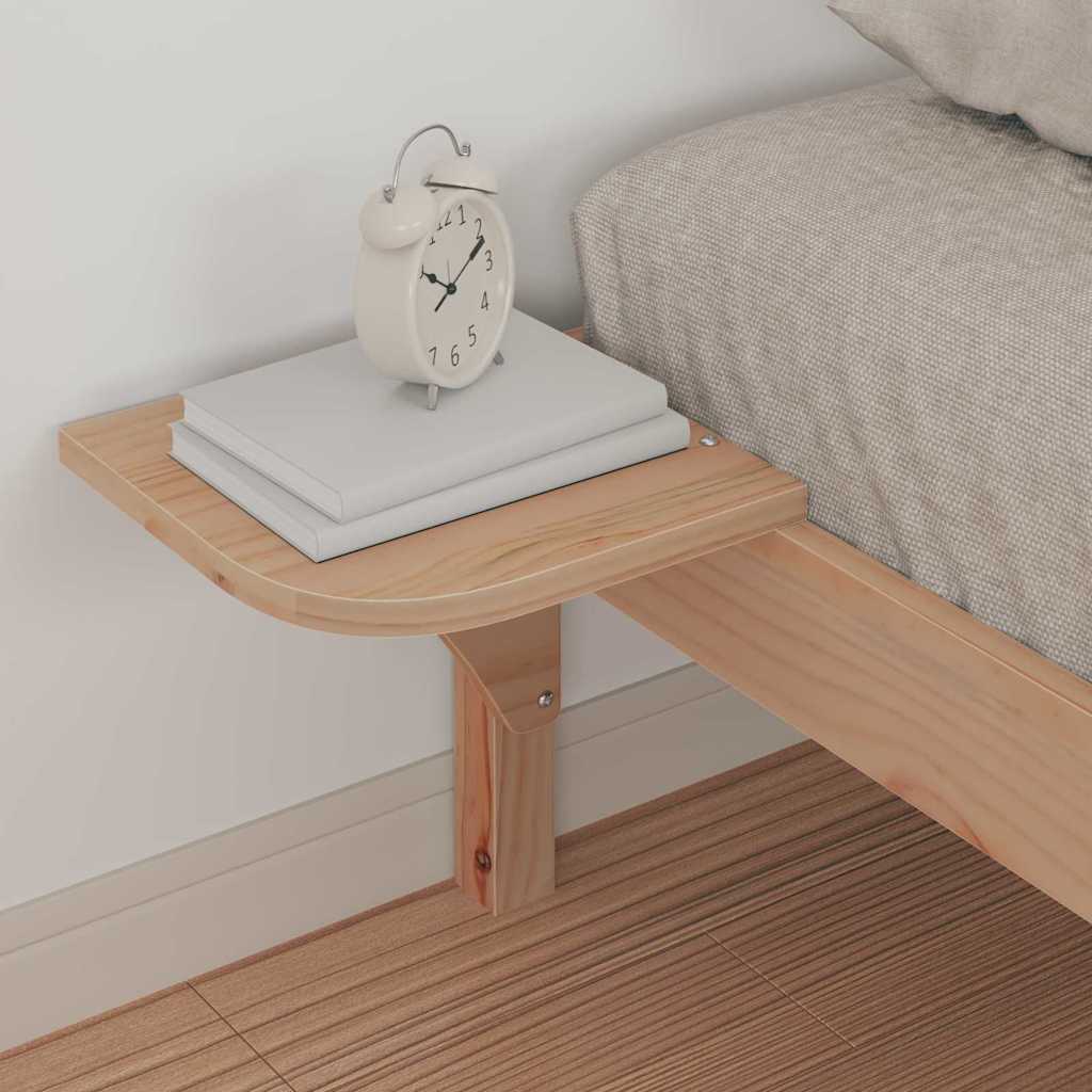 vidaXL Bettgestell mit Nachttischen Natur 80 x 210 cm