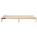 vidaXL Bettgestell mit Nachttischen Natur 80 x 210 cm