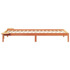 vidaXL Bettgestell mit Nachttischen Wachsbraun 80 x 210 cm