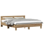vidaXL Bettrahmen Artisan-Eiche 203 x 185 x 70 cm Holzwerkstoff