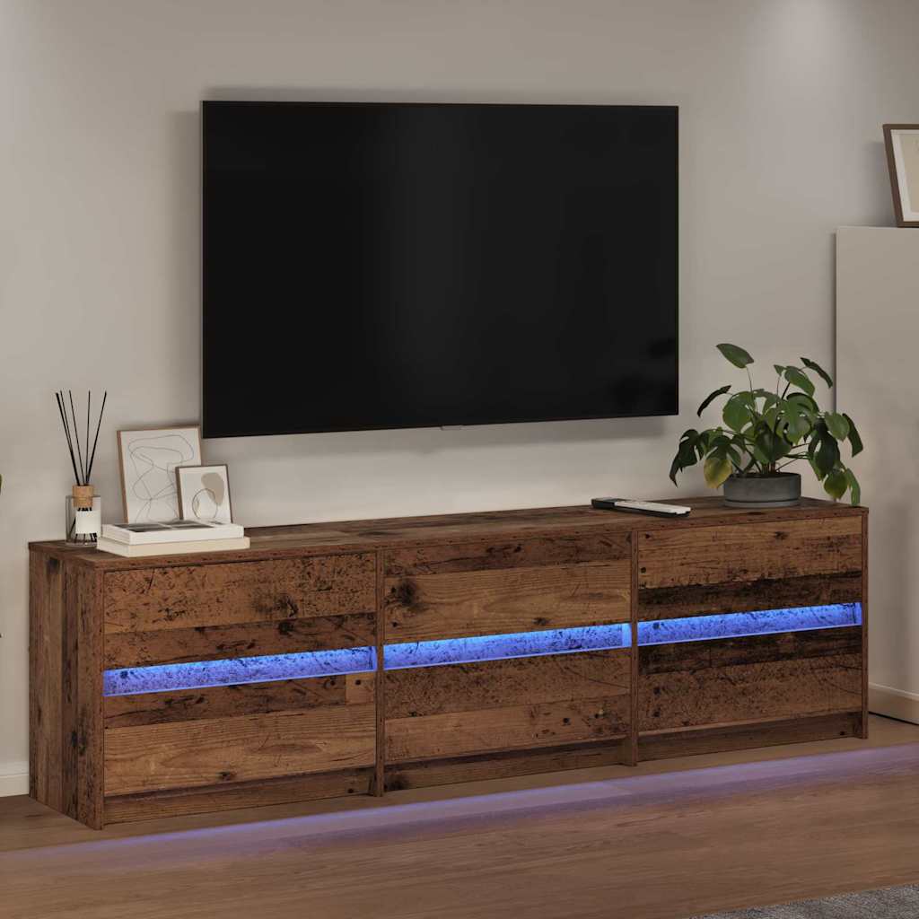 vidaXL TV-Einheiten 2 pcs Altholz 180 x 34 x 50 cm Holzwerkstoff