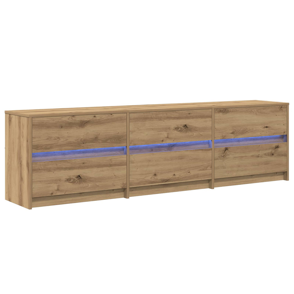 vidaXL TV-Einheiten 2 pcs Artisan-Eiche 180 x 34 x 50 cm Holzwerkstoff