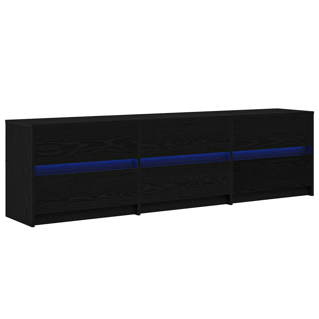 vidaXL TV-Einheiten 2 pcs Schwarz Eichen-Optik 180 x 34 x 50 cm