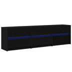 vidaXL TV-Einheiten 2 pcs Schwarz Eichen-Optik 180 x 34 x 50 cm