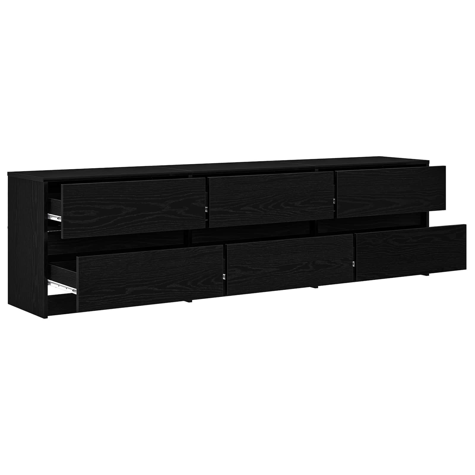 vidaXL TV-Einheiten 2 pcs Schwarz Eichen-Optik 180 x 34 x 50 cm