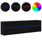vidaXL TV-Einheiten 2 pcs Schwarz Eichen-Optik 180 x 34 x 50 cm