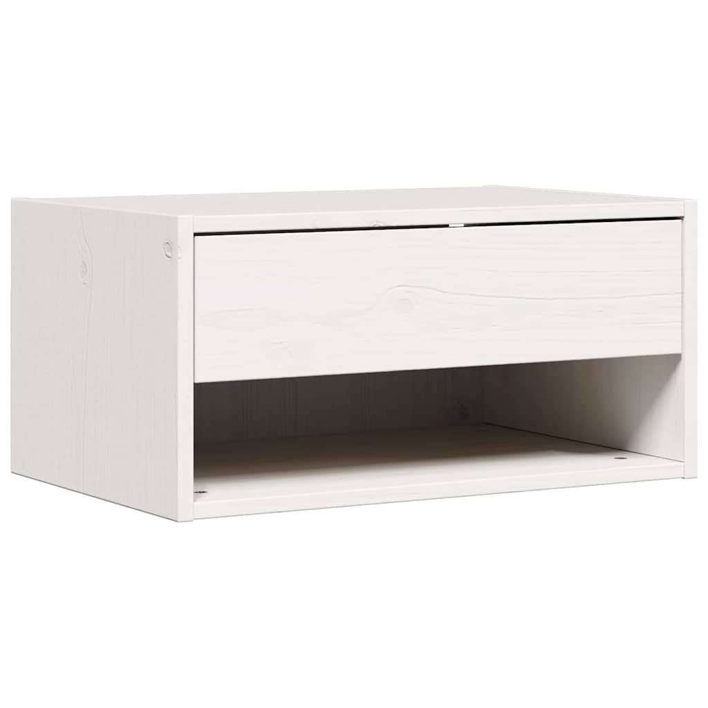 vidaXL Nachttisch Weiß 50 x 32,5 x 24 cm Massivholz Kiefer