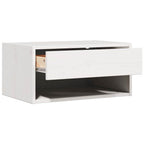 vidaXL Nachttisch Weiß 50 x 32,5 x 24 cm Massivholz Kiefer