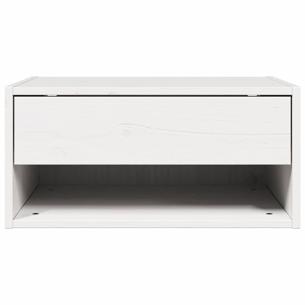 vidaXL Nachttisch Weiß 50 x 32,5 x 24 cm Massivholz Kiefer
