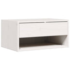 vidaXL Nachttisch 2 pcs Weiß 50 x 32,5 x 24 cm Massivholz Kiefer