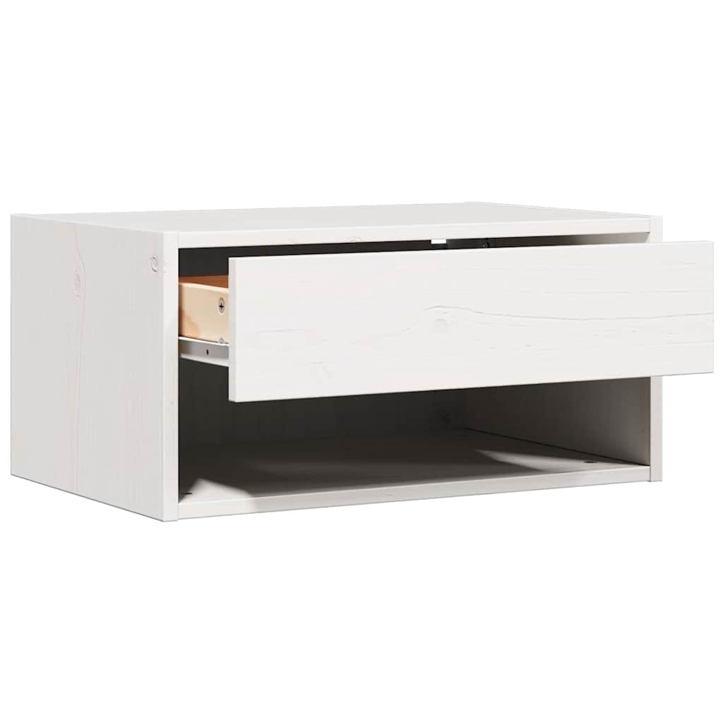 vidaXL Nachttisch 2 pcs Weiß 50 x 32,5 x 24 cm Massivholz Kiefer