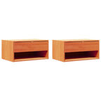 vidaXL Nachttisch 2 pcs Wachsbraun 50 x 32,5 x 24 cm Massivholz Kiefer