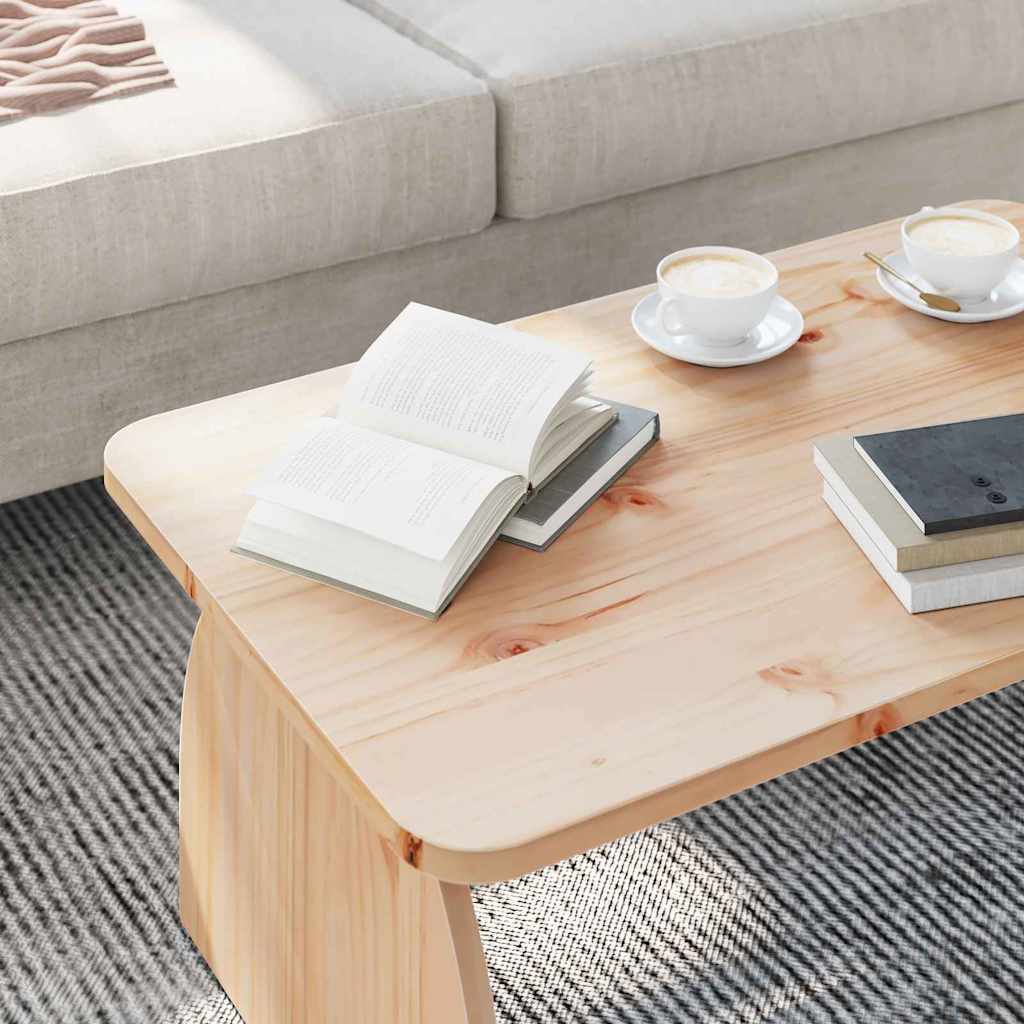 vidaXL Couchtisch Natur 80 x 50 x 31 cm Massivholz Kiefer