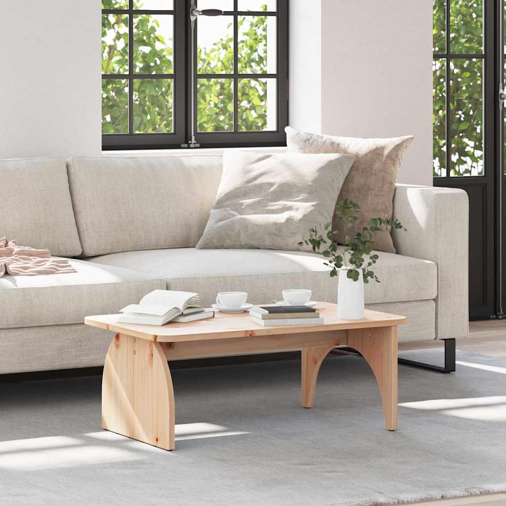 vidaXL Couchtisch Natur 80 x 50 x 31 cm Massivholz Kiefer