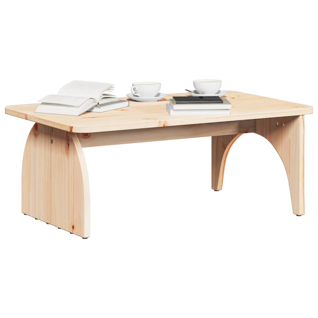 vidaXL Couchtisch Natur 80 x 50 x 31 cm Massivholz Kiefer