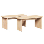vidaXL Couchtisch 2 pcs Natur Massivholz Kiefer