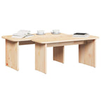 vidaXL Couchtisch 2 pcs Natur Massivholz Kiefer