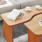 vidaXL Couchtisch 2 pcs Wachsbraun Massivholz Kiefer