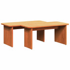 vidaXL Couchtisch 2 pcs Wachsbraun Massivholz Kiefer