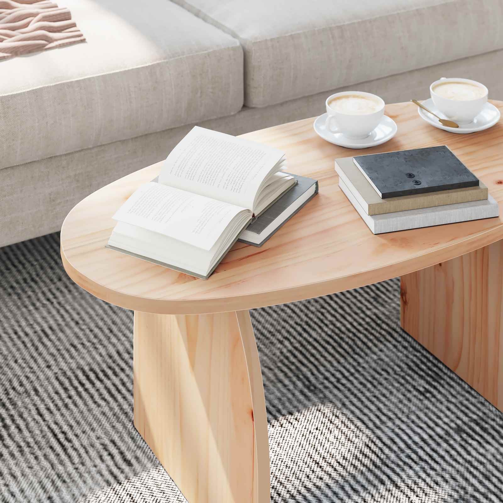 vidaXL Couchtisch Braun 80 x 40 x 35 cm Massives Kiefernholz