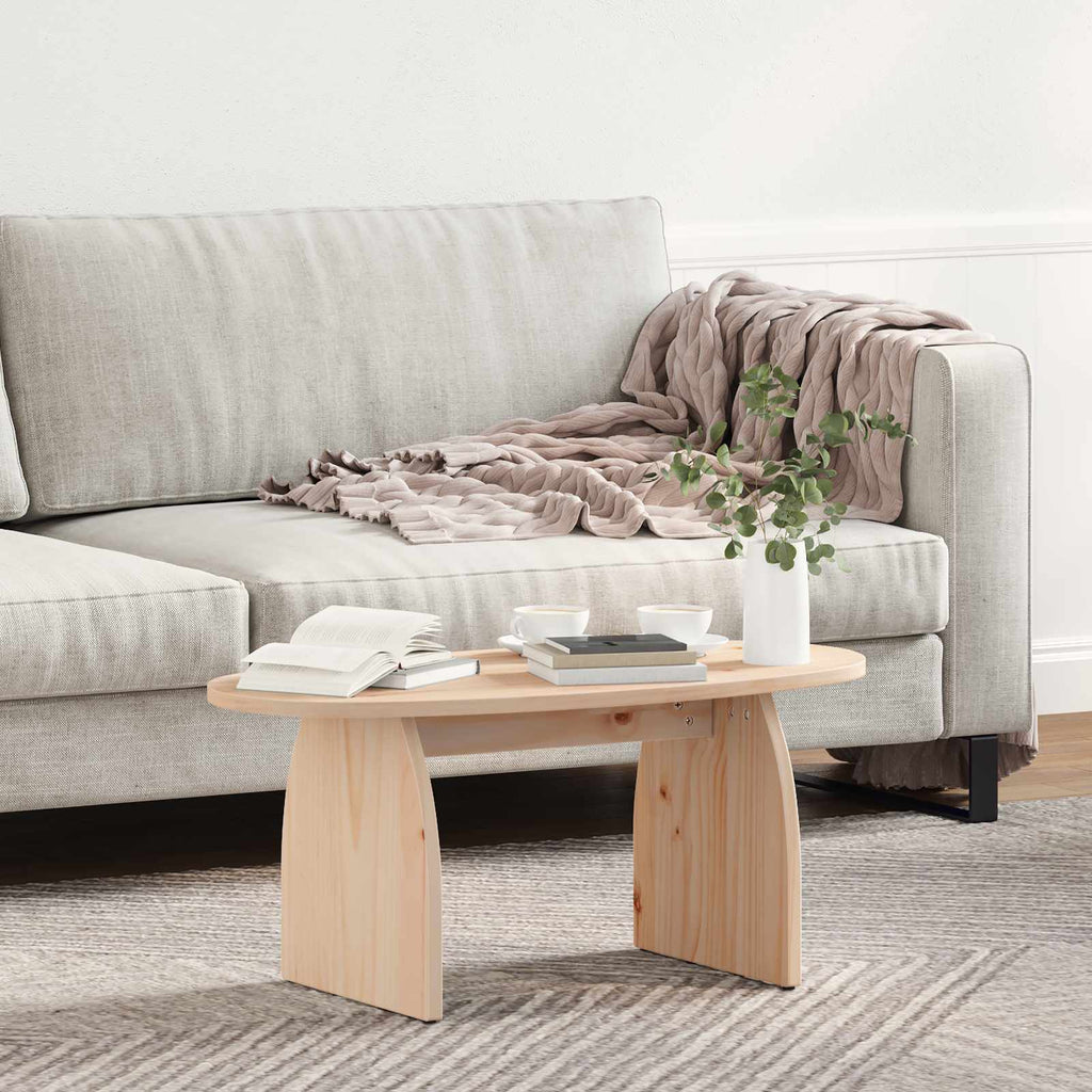 vidaXL Couchtisch Braun 80 x 40 x 35 cm Massives Kiefernholz
